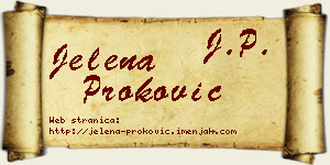 Jelena Proković vizit kartica